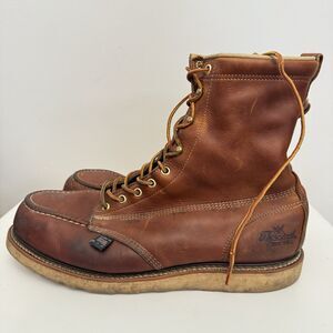 Thorogood Mens 8" Moc Toe Work Boots EE Fit Maxwear Wedge Sole Leather USA M 13
